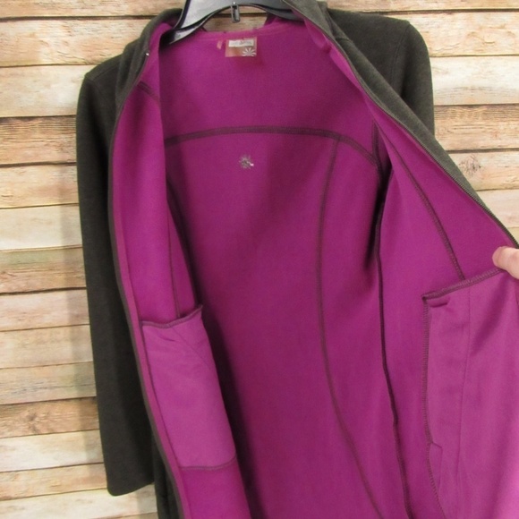 Athleta Brown/Black Front Zip Hoodie Jacket S - Picture 14 of 16